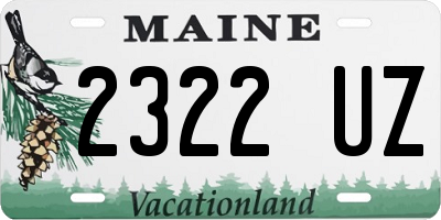 ME license plate 2322UZ