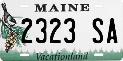 ME license plate 2323SA