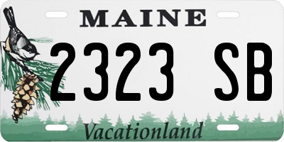 ME license plate 2323SB