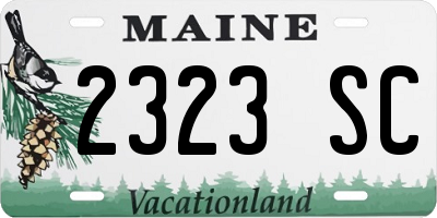 ME license plate 2323SC