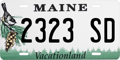 ME license plate 2323SD