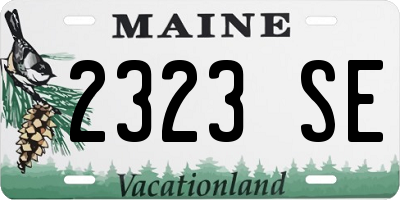 ME license plate 2323SE