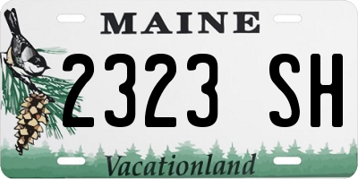 ME license plate 2323SH