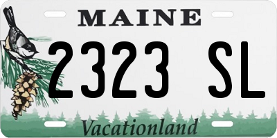 ME license plate 2323SL
