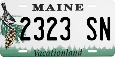 ME license plate 2323SN