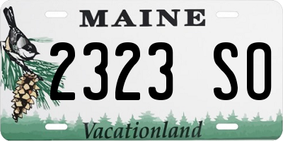 ME license plate 2323SO