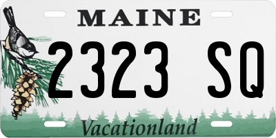 ME license plate 2323SQ