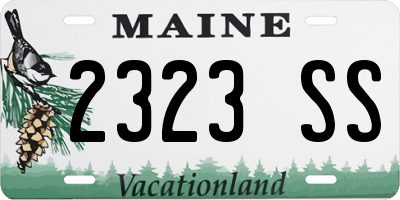 ME license plate 2323SS