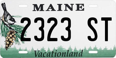 ME license plate 2323ST