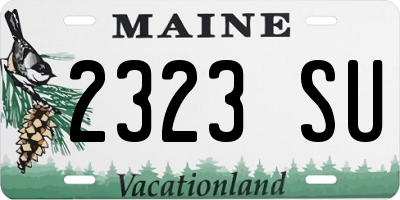 ME license plate 2323SU