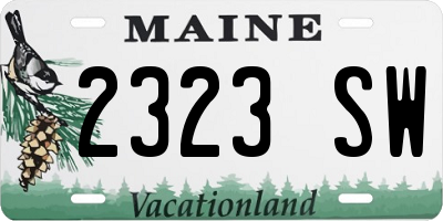 ME license plate 2323SW