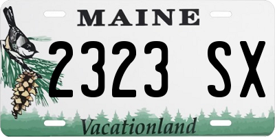 ME license plate 2323SX