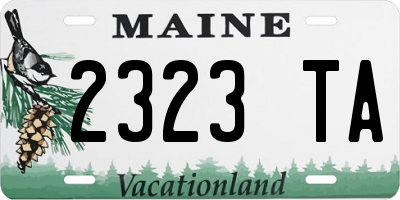 ME license plate 2323TA