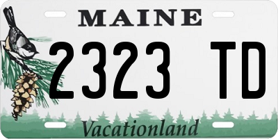 ME license plate 2323TD