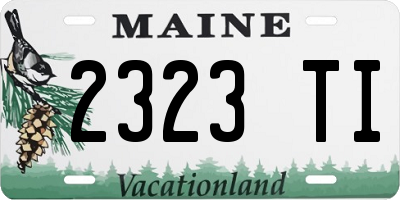 ME license plate 2323TI