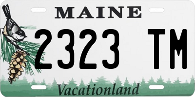 ME license plate 2323TM