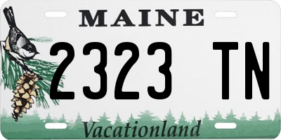 ME license plate 2323TN