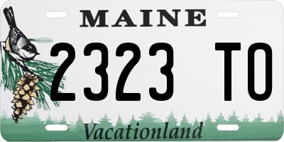 ME license plate 2323TO