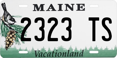 ME license plate 2323TS