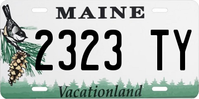 ME license plate 2323TY