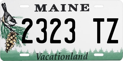 ME license plate 2323TZ