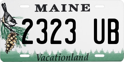 ME license plate 2323UB