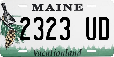 ME license plate 2323UD