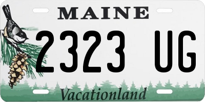 ME license plate 2323UG