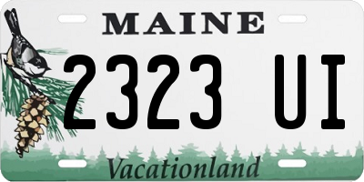 ME license plate 2323UI