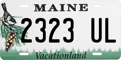 ME license plate 2323UL
