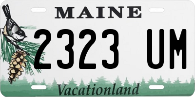 ME license plate 2323UM