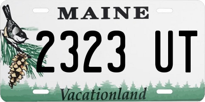 ME license plate 2323UT