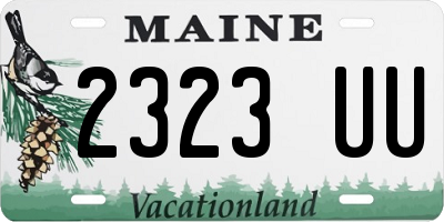 ME license plate 2323UU