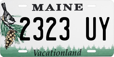 ME license plate 2323UY