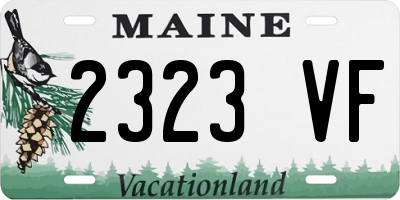 ME license plate 2323VF