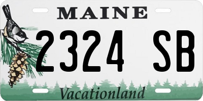 ME license plate 2324SB