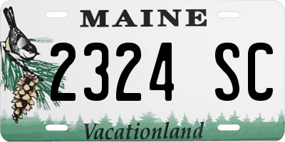 ME license plate 2324SC