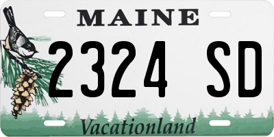 ME license plate 2324SD