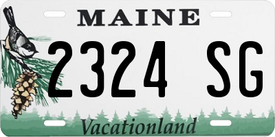 ME license plate 2324SG
