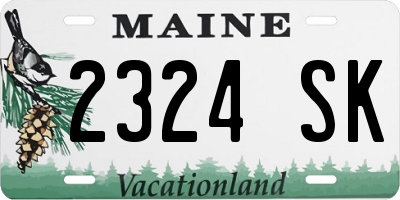 ME license plate 2324SK