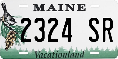 ME license plate 2324SR