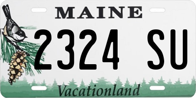ME license plate 2324SU