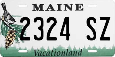 ME license plate 2324SZ