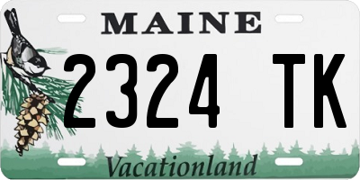 ME license plate 2324TK