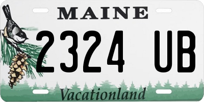 ME license plate 2324UB