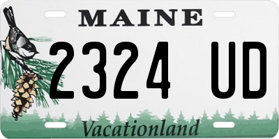 ME license plate 2324UD