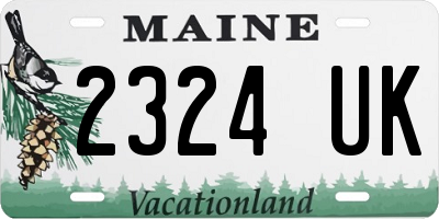 ME license plate 2324UK