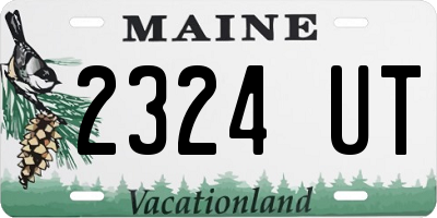 ME license plate 2324UT