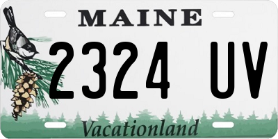 ME license plate 2324UV