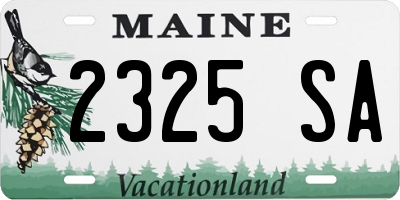 ME license plate 2325SA